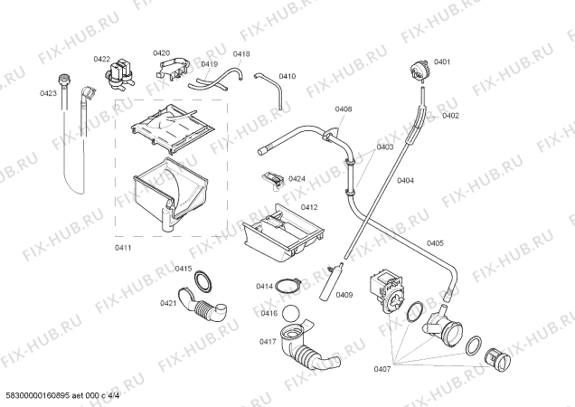 Схема №2 WM08E0R0TI Siemens IQ100 6.2kg с изображением Кабель для стиралки Siemens 00657072