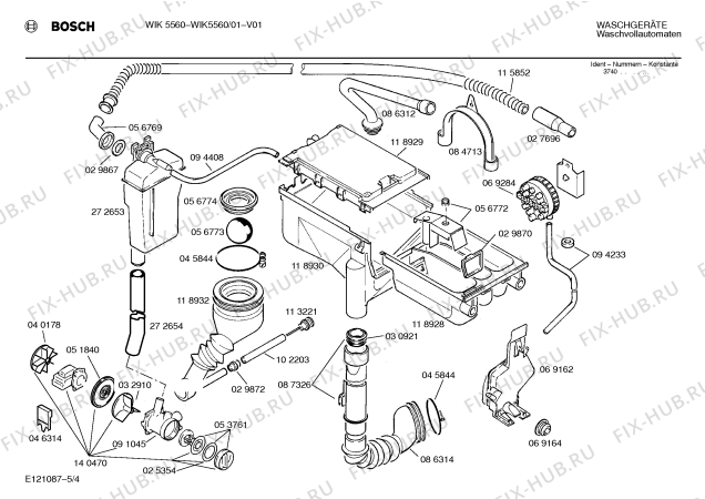 Схема №3 WIK5560 с изображением Панель управления для стиралки Bosch 00288718