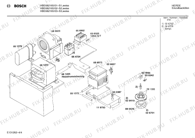 Взрыв-схема плиты (духовки) Bosch HBE682165 - Схема узла 04