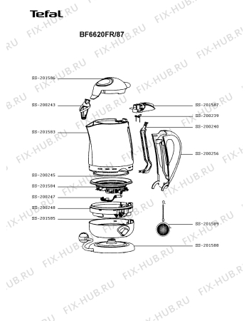 Схема №1 BF6620FR/87 с изображением Покрытие для чайника (термопота) Tefal SS-201586