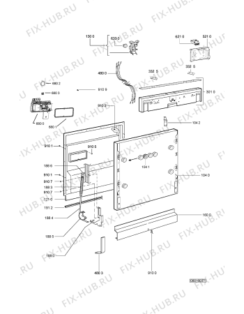 Схема №2 ADG 644 IX с изображением Корзина для посудомойки Whirlpool 480140101593