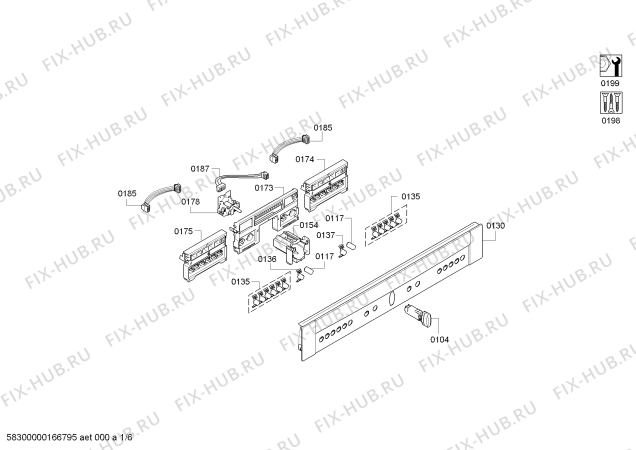 Схема №3 C67P70N0S с изображением Модуль управления, запрограммированный для духового шкафа Bosch 00750389