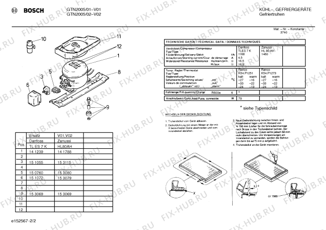 Схема №2 GTN2005 с изображением Крышка для холодильника Bosch 00210137