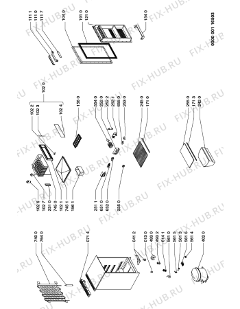Схема №1 ARG 715/G/WP с изображением Преобразователь для холодильника Whirlpool 481951148625