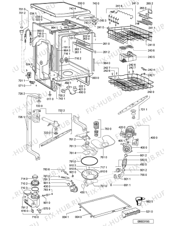 Схема №1 ADP 7772 WH с изображением Панель для посудомоечной машины Whirlpool 481245372186