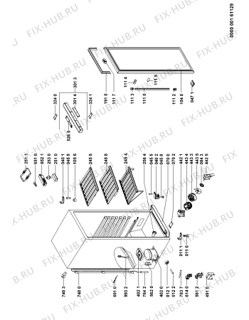 Схема №1 ARC 2160 W с изображением Дверь для холодильной камеры Whirlpool 480131100086