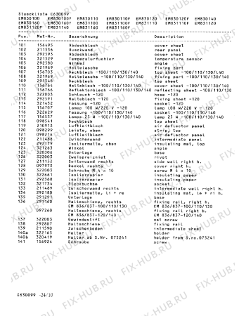 Взрыв-схема микроволновой печи Gaggenau EM837110 - Схема узла 03