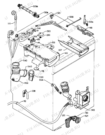 Взрыв-схема стиральной машины Zanussi WD1002 - Схема узла Water equipment