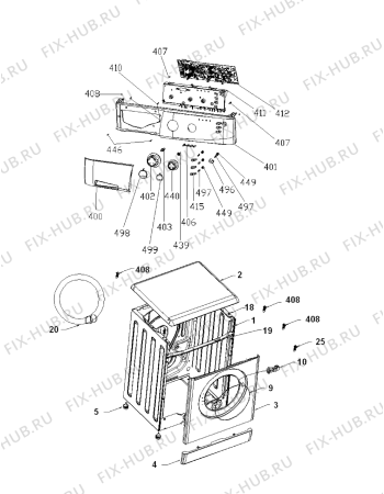 Схема №4 AWG 2506/H с изображением Декоративная панель для стиральной машины Whirlpool 480111101867