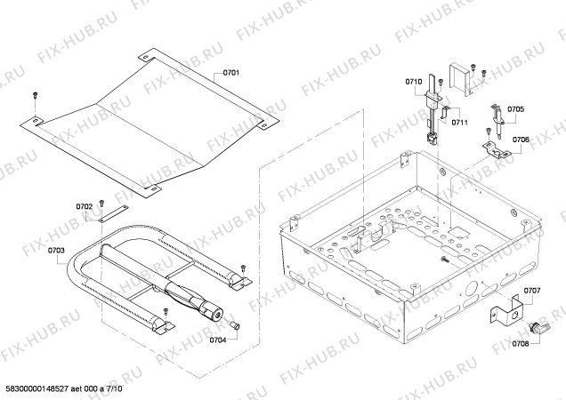 Схема №2 PRD364EDPG с изображением Рамка для плиты (духовки) Bosch 00684511