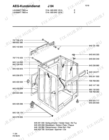 Взрыв-схема стиральной машины Aeg LAV7950 SENS. - Схема узла Housing 001