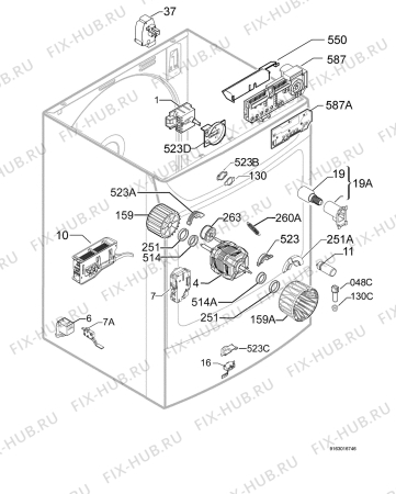 Взрыв-схема сушильной машины Zanussi ZTE289 - Схема узла Electrical equipment 268