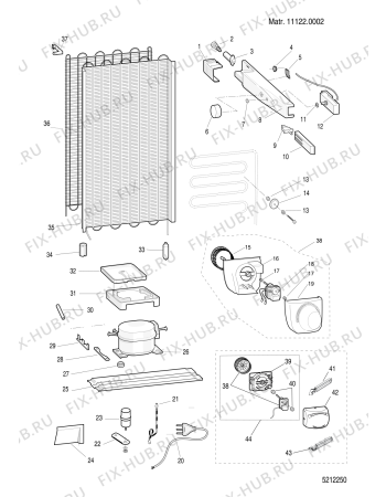 Взрыв-схема холодильника Ariston BD241S (F027266) - Схема узла