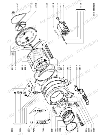 Схема №1 AWL 367/1 с изображением Спираль для стиралки Whirlpool 481949258119