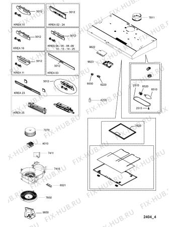 Схема №1 DC 5460 WS с изображением Монтажный набор для вентиляции Whirlpool 482000009016