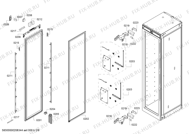 Схема №2 RW466304, Gaggenau с изображением Вставная полка для холодильной камеры Bosch 11025356