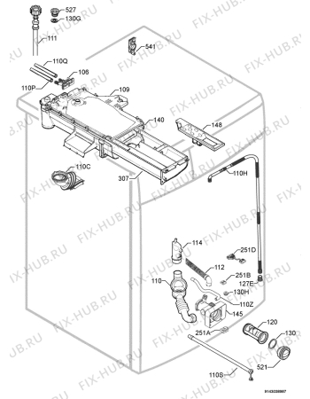 Взрыв-схема стиральной машины Electrolux EWF14583W - Схема узла Hydraulic System 272