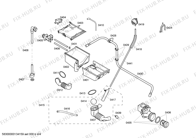 Взрыв-схема стиральной машины Bosch WAE20261AU - Схема узла 04