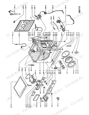 Схема №1 AWL 377 с изображением Обшивка для стиральной машины Whirlpool 481945319727