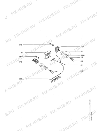 Взрыв-схема плиты (духовки) Aeg B3101-1-W - Схема узла Functional parts 267