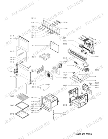 Схема №1 ELZD 6263 IN с изображением Панель для духового шкафа Whirlpool 480121101778