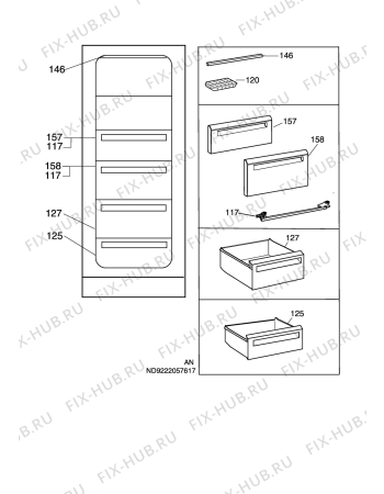 Взрыв-схема холодильника Electrolux EU7716C - Схема узла C10 Interior