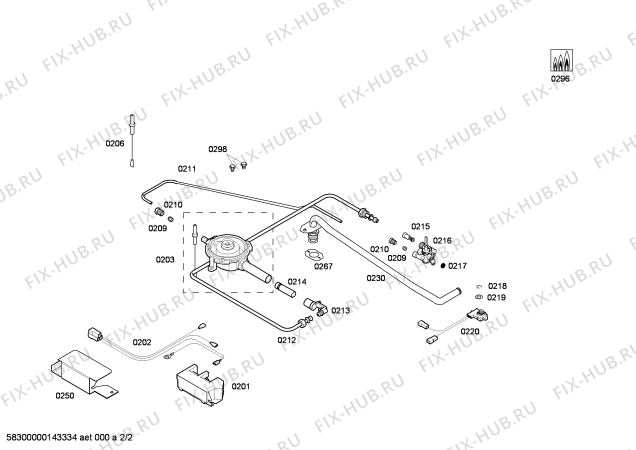 Взрыв-схема плиты (духовки) Bosch PGF375K05W ENC.PGF375K05W 1W BO30F PROFI-LINE - Схема узла 02