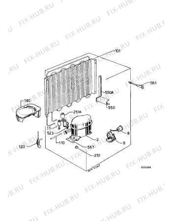 Взрыв-схема холодильника Zanussi ZI4165 - Схема узла Functional parts