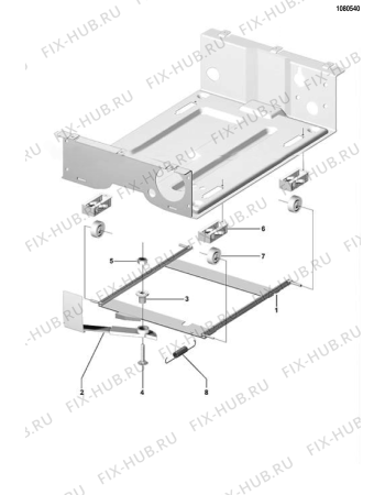 Взрыв-схема стиральной машины Ariston TX60EO (F022069) - Схема узла