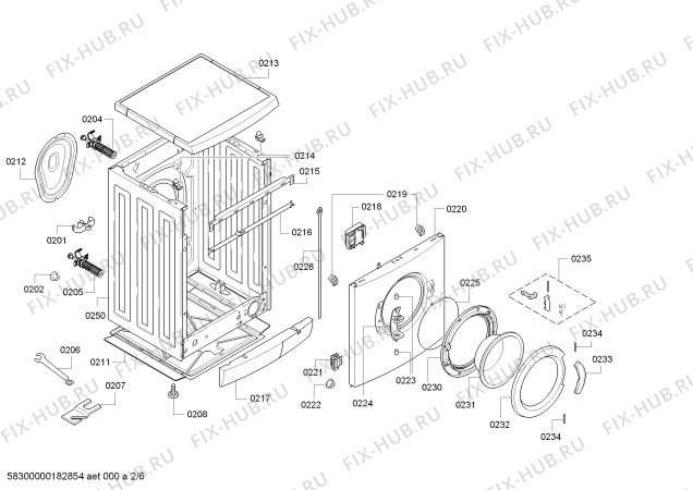 Взрыв-схема стиральной машины Siemens WM14E4MI1 iQ 300 varioPerfect - Схема узла 02