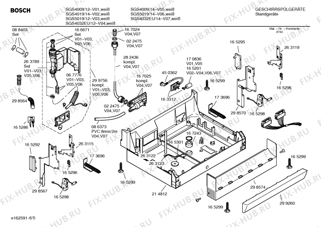 Схема №2 SGS5019 с изображением Инструкция по эксплуатации для посудомоечной машины Bosch 00521887
