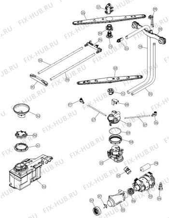 Взрыв-схема посудомоечной машины Asko D8547IS (496570, DW16.2) - Схема узла 03