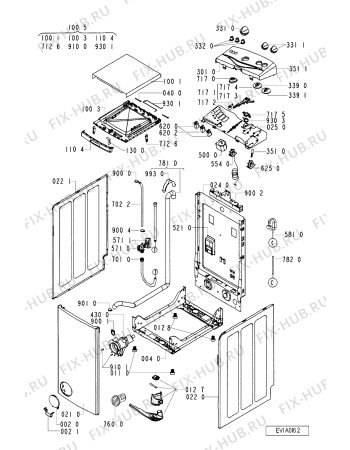 Схема №2 AWT 2274/H с изображением Декоративная панель для стиралки Whirlpool 481245211589