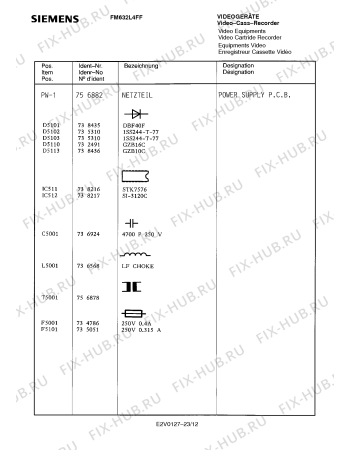 Схема №7 FM632L4FF с изображением Сервисная инструкция для видеоаппаратуры Siemens 00535393