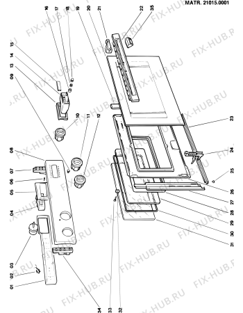 Взрыв-схема плиты (духовки) Ariston FM27FBK (F005342) - Схема узла