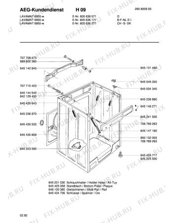 Взрыв-схема стиральной машины Aeg LAV6950-W - Схема узла Housing 001