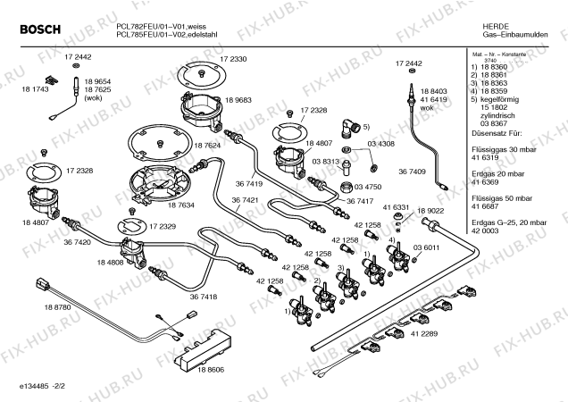 Взрыв-схема плиты (духовки) Bosch PCL782FEU Bosch - Схема узла 02