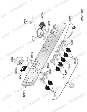 Схема №2 ACM 244/BL с изображением Панель для плиты (духовки) Whirlpool 482000022171