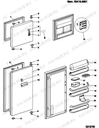 Взрыв-схема холодильника Ariston BD293G (F027037) - Схема узла