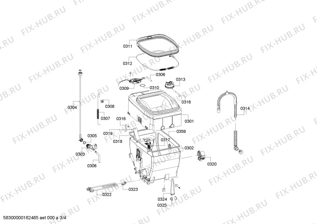 Схема №1 WOT20351EE с изображением Силовой модуль для стиралки Bosch 00709898