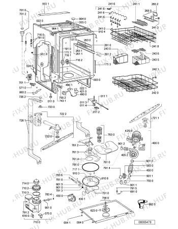 Схема №2 800 270 51 DWF B10 W с изображением Сенсорная панель для электропосудомоечной машины Whirlpool 481245372596