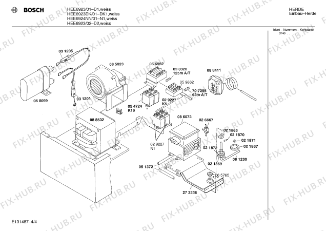 Схема №2 HEE6923DK с изображением Панель для плиты (духовки) Bosch 00118894