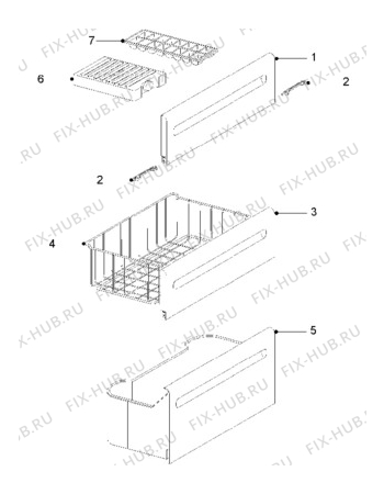 Взрыв-схема холодильника Quelle QF3E-RD - Схема узла Furniture