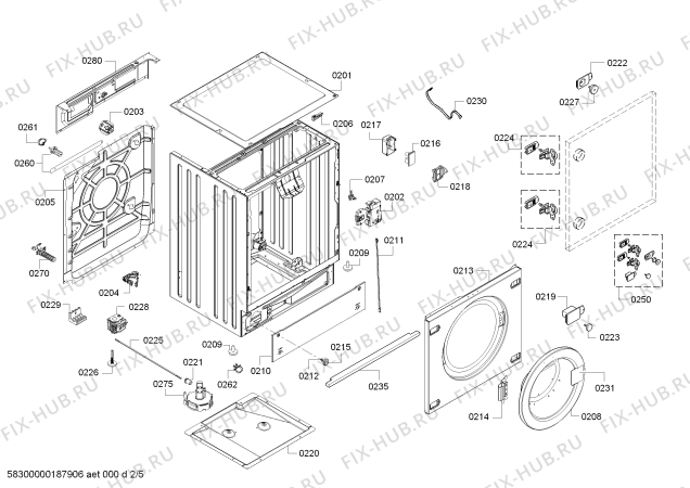 Схема №2 WKD28541FF с изображением Панель управления для стиральной машины Bosch 11010433