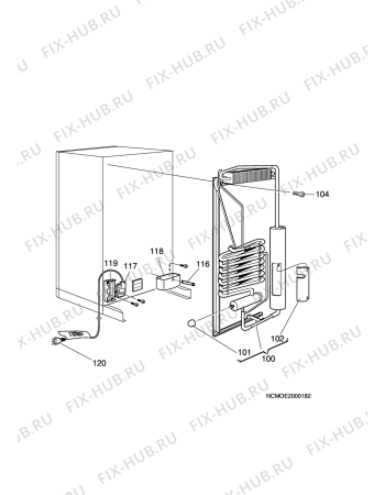 Взрыв-схема холодильника Sibir (N Sr) S150GE - Схема узла C20 Cold, User manual E