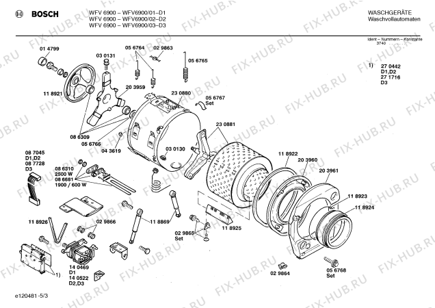 Схема №2 WFK5610FG WFK5610 с изображением Программная индикация для стиральной машины Bosch 00057606