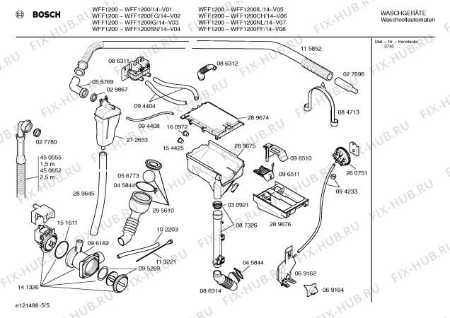Схема №3 WFF1200SN WFF1200 с изображением Вкладыш в панель для стиральной машины Bosch 00261701