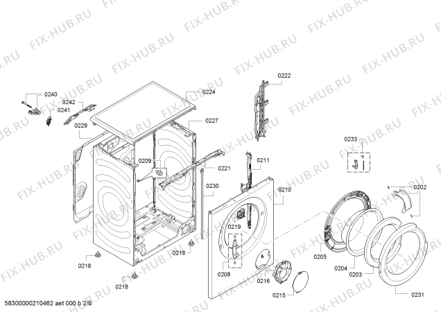 Схема №2 WLL24146OE Serie|4 с изображением Панель управления для стиралки Bosch 11027113