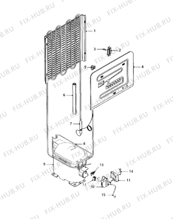 Взрыв-схема холодильника Tricity Bendix CPL53W - Схема узла Cooling system 017
