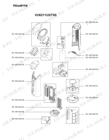 Схема №1 VU6211U2/7X0 с изображением Держатель для электрообогревателя Rowenta CS-00146257